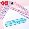 1pcs Sanrio Kuromi Image Rotating Folding Ruler 30cm Cartoon Children's Primary School Student Multi functional Ruler Stationery. 