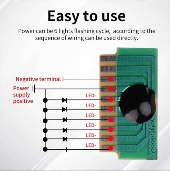 DC3-5V 6-Channel LED Flashing 6-Channel Running Light Scrolling Light ...