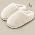 Winter Women's Faux Fur Warm Slippers-Plush Toe-Cover Slip-Resistant Cotton House Shoes,Soft Cozy Indoor Slides with Thick Sole. 