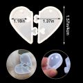 3Pcs Heart Puzzle Key Chain Silicone Mold, Couple Pendant Heart Lover Puzzle Resin Casting Mold With Hole, Diy Jewelry Making. 
