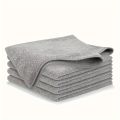 5/10/20pcs Kitchen Towel, Ultra-fine Fiber Light Gray Cleaning Cloth Set, Absorbent, Soft And Stain-removing Cloth. 