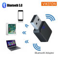 USB Wireless Audio Adapter Bluetooth 5.0 Stereo 3.5MM Aux For PC Bluetooth Speaker Laptop Car Bluetooth Handless Earphone Kit. 
