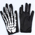 Halloween Gloves Black White Makeup Props Halloween Supplies Naturalness Skull Ghost Claw Gloves Festival Products 2024.