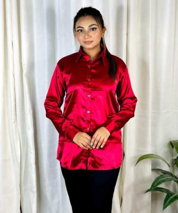 Ladies Satin Shirt