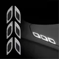 6pcs/Set Car Reflective Stickers Anti-Scratch Safety Warning Sticker for Truck Auto Motor Exterior Decorative Accessories. 