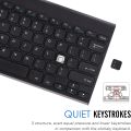 Arteck 2.4G Wireless Keyboard Stainless Steel Ultra Slim Rechargeable - HW086. 
