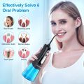 PECHAM Water Flosser Cordless Dental Pick for Teeth Clean, Professional Oral Irrigator DIY 4 Modes IPX7 Waterproof 300ML Tank USB Rechargeable, Irrigate Jet for Plaque Removal Oral Gums Care. 
