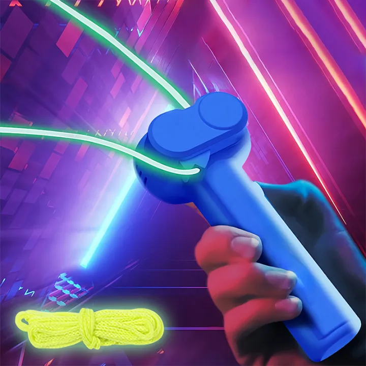 String Toy Loop Glow in The Dark Portable Rope Launcher Fidget Toy USB ...