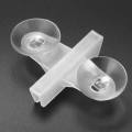 2 Piece White Fish Aquarium Glass Partition Suction Clip Sucker Clamp Kohinoor Aquarium. 