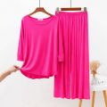 Plain Neck stylish night dress for girls. 