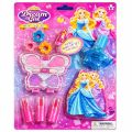 Kids Makeup Toy Set 9 Pcs – Princess Pretend Play Cosmetic Kit for Girls – Butterfly Compact, Lipsticks & Perfume Bottle – Safe Children Beauty Play Set. 