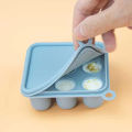 1PC Baby Freezer Cube Trays with Cover BPA Free Silicone Feeding Box for Breast Milk Ice Cubes Food Vegetable Purees. 