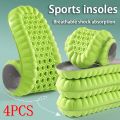 4PCS Soft Elasticity Sole Breathable Comfortable Insoles Men and Women's Sports Shock Absorbing Insole Outdoor Running Insoles. 