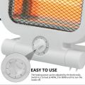 Electric Room Heater 300W/600W 2Halogen Heating Rods with Safety Tip over protection. 