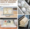 Wood Pegboard Drawer Organizer Storage Sturdy Organization Dish and Plate Organizer Peg Board System Adjustable for Utensils. 