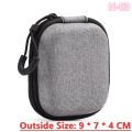 Portable Data Cable Organizer Bag Small EVA Oval Earphone Storage Bags Hard Shell Waterproof Cases Charger U Disk Zipper Pouch. 