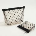 Nylon Mesh Cosmetic Bag Zipper Heart Shaped Toiletry Organizer Makeup Bags Multifunctional Women Lipstick Key Coin Purse Pouch.
