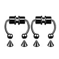 1/2/3/4/5Pcs Fake Magnetic Nose Rings, Faux Piercing Nose Rings Non Piercing Septum Rings Clip On Stainless Steel Magnet Rings. 