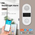Newest Tuya Wifi Sound&Light Alarm PIR Motion Sensor Human Body Movement Smart Home Security Protection Work With Smart Life. 