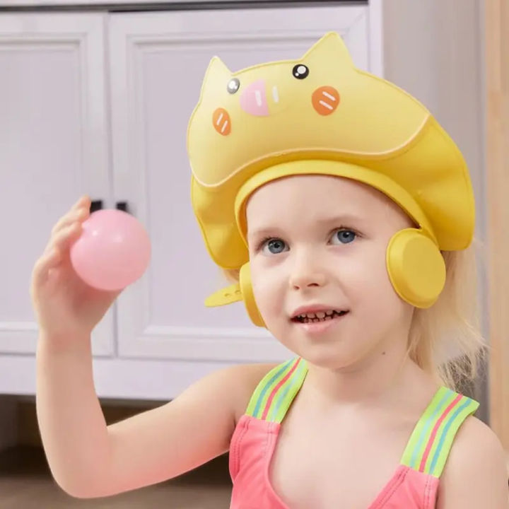 Cute%20Animal%20Shape%20Baby%20Shower%20Cap%20%E2%80%93%20Soft%20Adjustable%20Baby%20Shampoo%20Cap,%20Waterproof%20Eye%20Ear%20Protection,%20Children's%20Bath%20Cap%20For%20Kid%20-%20Image%204