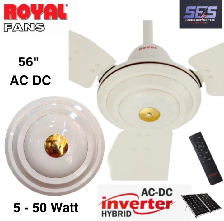 Royal Fans AC/DC - Remote Control Prime Model - Ceiling Fan 56''C ...