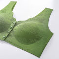 Comfortable Daisy Bras for Older Women Breathable Convenient Front Close Button Cotton Bras No Underwire Plus Size. 