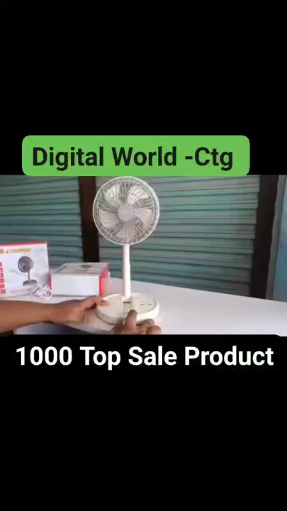JYSUPER JY-2215 High-Quality Foldable Portable Mini Desk Fan with Rechargeable Battery, 180 Degree Rotation, USB Charging, Quiet Operation