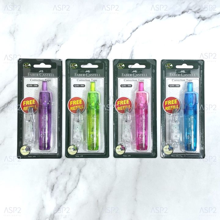 Faber Castell QJR-506 correction tape with 5mm x 6mm filling (random color)