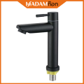 Madam faucet basin faucet stainless steel 304 genuine black durable brass valve straight neck MA-A-1002B. 