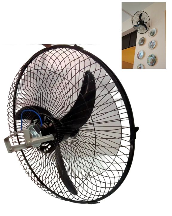 12 Volt DC Adjustable Wall Mounted Solar Fan Pure Cooper Baleno Motor Fan For Both Indoor & Outdoor Use (18 inches)