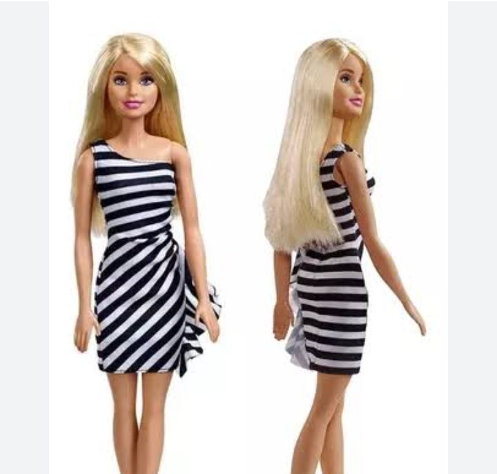 Barbie Glitz Black & White Stripe Dress Doll Limited Edition for girls