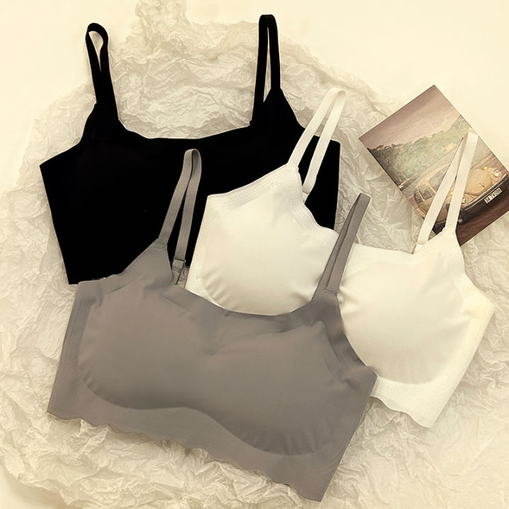 3pcs%20Ice%20Silk%20Bra%20Solid%20Color%20Women's%20Fashion%20Simple%20Skin%20Friendly%20Yoga%20Exercise%20Breathable%20Sleep%20Bra%20No%20Steel%20Rim%20Underwear%20-%20Image%202