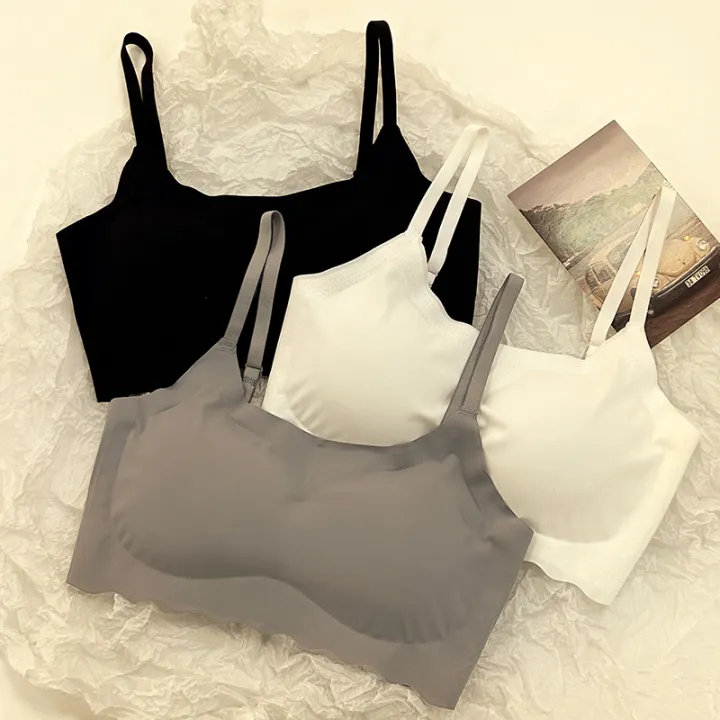 3pcs%20Ice%20Silk%20Bra%20Solid%20Color%20Women's%20Fashion%20Simple%20Skin%20Friendly%20Yoga%20Exercise%20Breathable%20Sleep%20Bra%20No%20Steel%20Rim%20Underwear%20-%20Image%202
