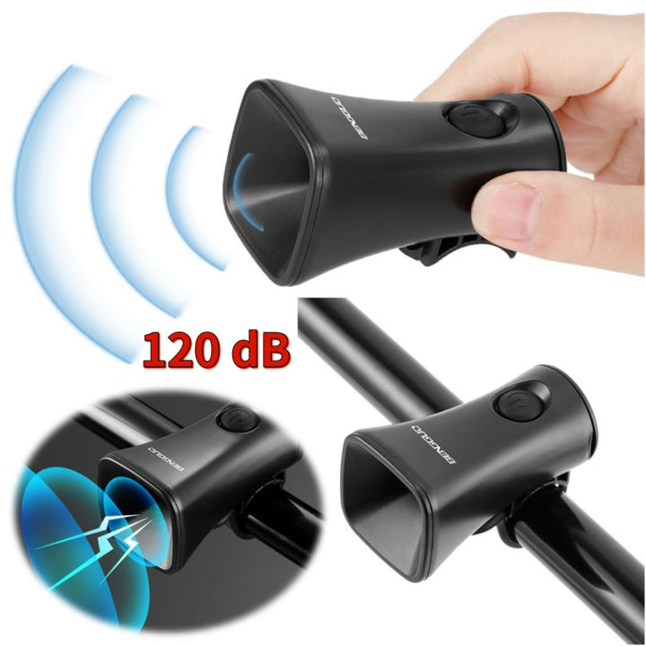 120dB Bike Electric Horn 5 Sound Mode Warning Safety Bell Police Siren Bicycle Handlebar Alarm Ring Bell Scooter Bike Accessory