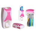 Automatic Toothpaste Dispenser Set with Wall-Mounted Toothbrush Holder – Hands-Free, Hygienic, Random Colors. 