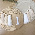 1st Birthday High Chair Banner Boho Wall Decor Party Decoration for Girl Baby Shower First Birthday Gift. 