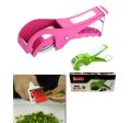 2 in 1 Vegetable & Fruit Multi Cutter & Peeler,Veg Cutter Sharp Stainless Steel 5 Blade Vegetable Cutter with Peeler (Green, Plastic). 