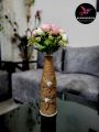 Jute Glass Made Hand crafted Flower Vase.