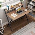 Wood Folding Table for Office Work Desktop Table Work from Home Table PC Table Study Table for Adults Gaming Table Reading Writing Desk for Home Workstation and Office. 