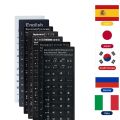 English Spanish Italian Korean Keyboard Stickers Frosted PVC Language Keyboard Sticker For Laptop Desktop PC. 