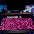 Wild leopard print super large mouse pad  non-slip bottom gaming office computer desk pads thickened wear-resistant carpet. 