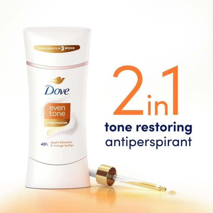 DOVE%20Even%20Tone%20Women's%20Antiperspirant%20Deodorant%20Stick,%20Apple%20Blossom%20&%20Mango%20Butter,%202.6%20oz%2074gm%20-%20Image%202
