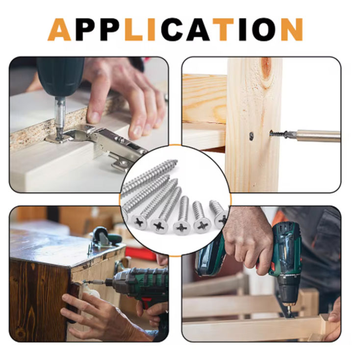 #8%20Self-Drilling%20Wood%20Screw%20Set,%2060pcs%20Cross%20Flat%20Head%20Steel%20Plate%20Screws%20with%20Self-Locking%20Nuts,%20Wood%20Thread%20Screw%20Kit%20-%20Image%205