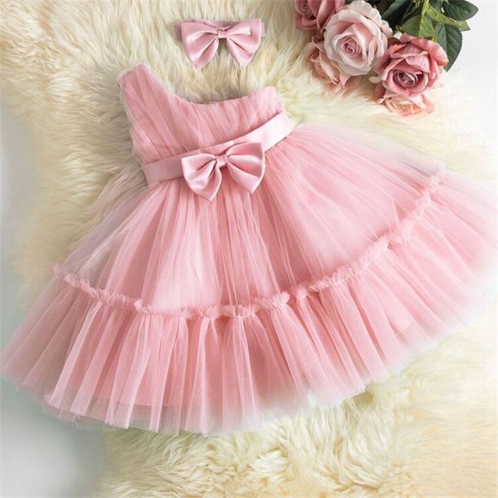 Pink Years Baby Dress Party Wear Fairy Princess Frock Frock For Infants  Princess Dress Tutu Year Baby Party Wear Dresses Month Girl