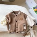Toddler Infant Baby Boys Girls Clothes Cute Fleece Winter Warm Baby Jacket Casual Baseball Uniform Outerwear Kids Coat. 