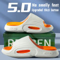 NAFOING New Men Summer Slippers Thick Sole House Non-slip Bathroom Shower Slides Outdoor Soft Cloud Fashion Beach Shoe Flip-flop.