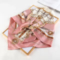 1pcs 90*90cm Square Silk Scarves Women Hijab Shawls Fashion Print Kerchief Femme Head Scarf Foulard Bandana Beach Head Scarf bandana for girls. 