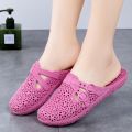 Wrapped Toe Breathable Slippers Women Summer Outer Wear Hole Shoes Home Fashion Casual Hollow Out Slip On Buckle Slipper Female.