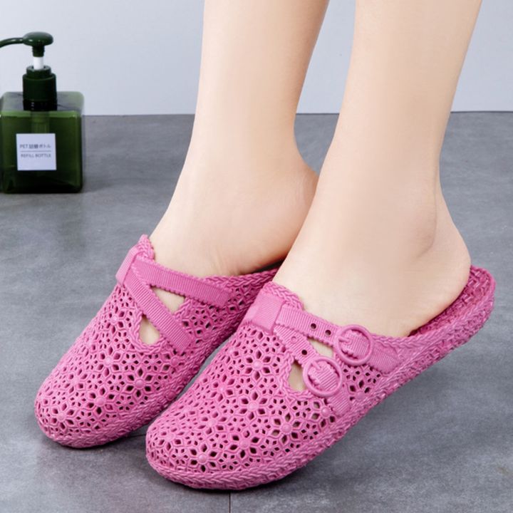 Wrapped%20Toe%20Breathable%20Slippers%20Women%20Summer%20Outer%20Wear%20Hole%20Shoes%20Home%20Fashion%20Casual%20Hollow%20Out%20Slip%20On%20Buckle%20Slipper%20Female%20-%20Image%203