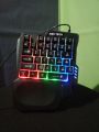 one hand gaming keyboard with free OTG gaming combo. 